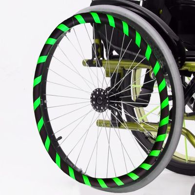20/22/24 Inch Silicone Wheelchair Push Rim Covers, Non-Slip Wear-Resistant Hand Push Cover, Sports Wheelchair Rear Wheel Cover, Rear Wheel Handle Cover, Improving Grip And Traction,Green,24in