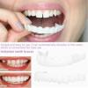 Instant Veneers Dentures 2 Pairs Clip in Veneers Teeth, Fake Braces Top and Bottom Set, Temporary Dentures Silicone Teeth Straightening Kit Covers for Bad Teeth view 4