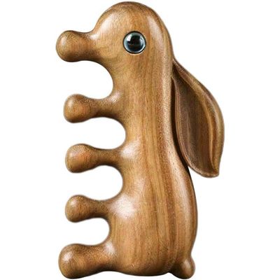 1pc Bunny Shape Wooden Massage Comb, Lightweight Wooden Scalp Massage Comb Wide Tooth Hair Comb Scalp Massage Comb Head Massager