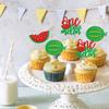 Ercadio 24 Pcs One Watermelon Cupcake Toppers Glitter Fruit Theme Summer Watermelon Cupcake Picks for Kid Baby Shower Party Decorations Boy Girl Birthday Cake Party Supplies Watermelon view 4