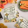 Feifeiya 60 Pcs Sunflower Christian Cocktail Paper Napkins 6.5 x 6.5 Inches Disposable Paper Napkins Dessert Beverage Tissue for Decoupage Luncheon Tissue for Theme Party Wedding Birthday Party view 4