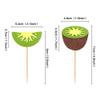 Ercadio 24 Pcs Kiwifruit Cupcake Toppers Glitter Fruit Theme Summer Kiwifruit Cupcake Picks for Kid Baby Shower Party Decorations Boy Girl Birthday Cake Party Supplies Kiwifruit view 2