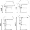 Laptop Table for Sofa or Bed, C shape Overbed Desk, Height Adjustable Side Table, Computer Standing Desk, Bed Table, Sofa Table for Home Hospital Office Use(Beige,60 * 40cm) view 2