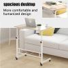 Laptop Table for Sofa or Bed, C shape Overbed Desk, Height Adjustable Side Table, Computer Standing Desk, Bed Table, Sofa Table for Home Hospital Office Use(Beige,60 * 40cm) view 3