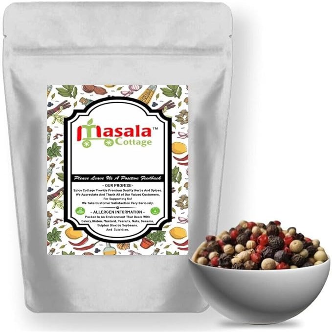 1kg 4 Colour Mixed Whole Peppercorns Dried (Black | White | Pink | Green) Premium Quality