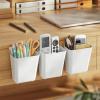Self Adhesive Wall Mounted Storage Box,Pen Remote Controller Cellphone Holder Floating Shelf Wall Mounted Fridge Organizer Hanging Storage Containers view 2