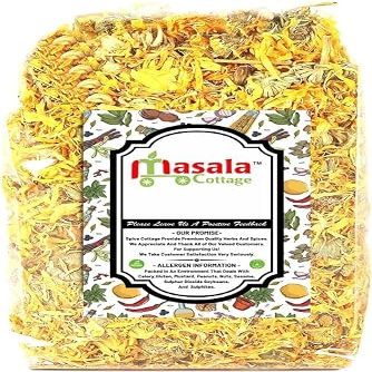 1 kg Calendula Petals | Dried Marigold Petals Loose Premium Quality by Masala Cottage