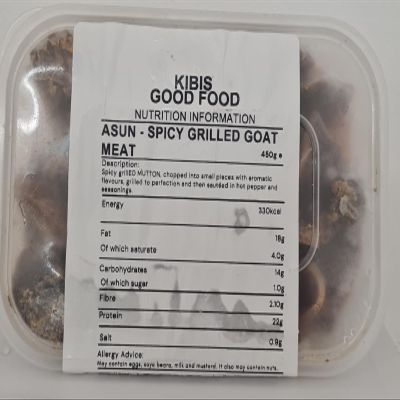 Asun- Spicy Grilled Goat Meat 450g-Sold From Frozen