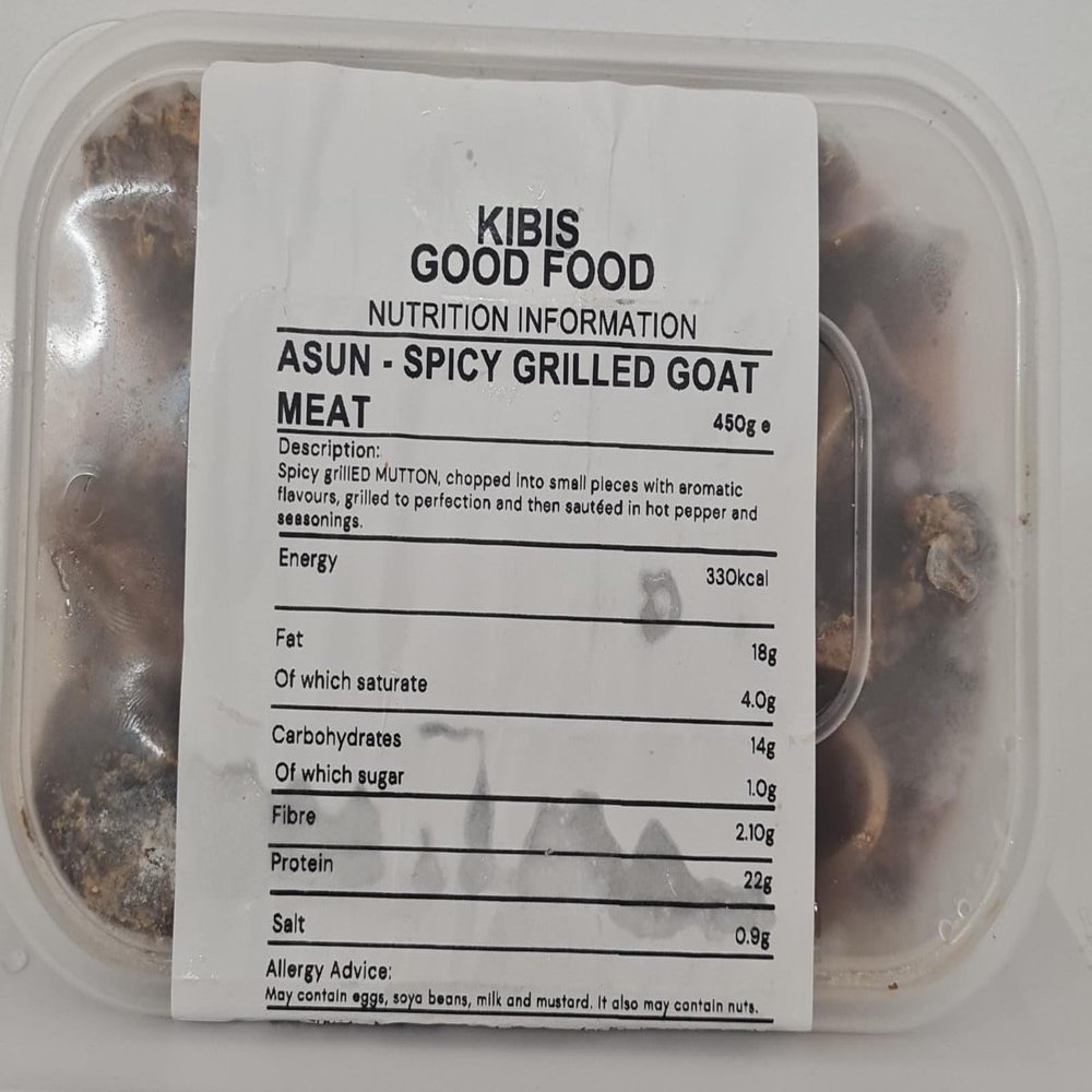 Asun- Spicy Grilled Goat Meat 450g-Sold From Frozen