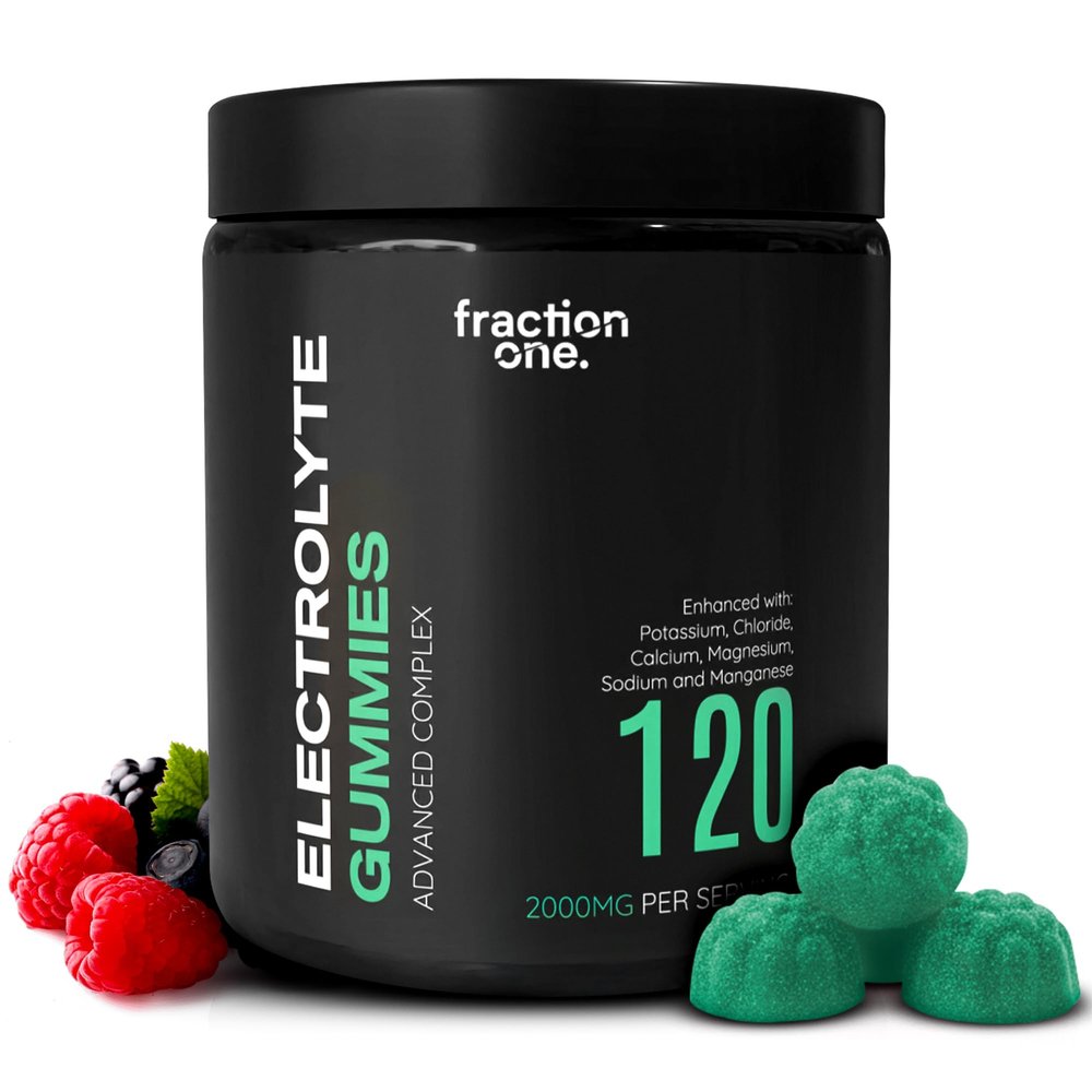 Fraction One Electrolyte Gummies  120 Gummies  2000 mg per Serving, Enhanced with Potassium, Chloride, Calcium, Magnesium, Sodium and Manganese  Supports Energy and Hydration  60 Days Supply