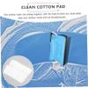 minkissy 2sets Cotton Felt Pads Window Cleaner Long Pole Double Sided Brush Cleaning Accessories Dusting Dry Mopping 30pcs*2 view 2