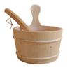 Sauna Bucket Cedar - Sauna Plug Dipper Set, Wooden Bucket Dipper Kit | Cedar Wood Bath Barrel Sauna, 4L Wooden Bucket with Handle, Bathroom Accessories for Sauna, Room, Laundry Room, view 1