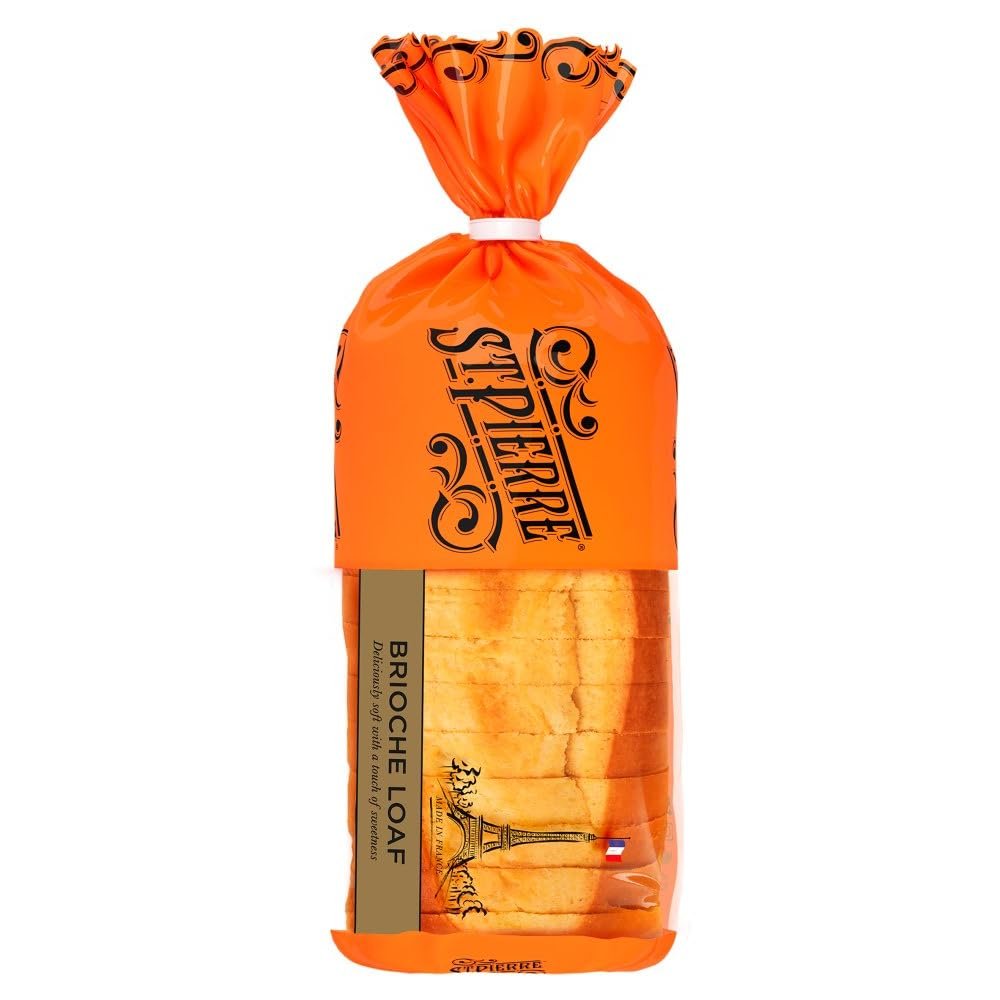 St Pierre Sliced Brioche Loaf | 500g Each | Rich, soft and tasty pre-sliced brioche loaf | Suitable for vegetarians (3 Packs)