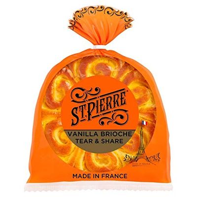 St Pierre Vanilla Brioche Tear & Share 500g Each | Great for sharing with family and friends | Suitable for vegetarians (3 Packs)