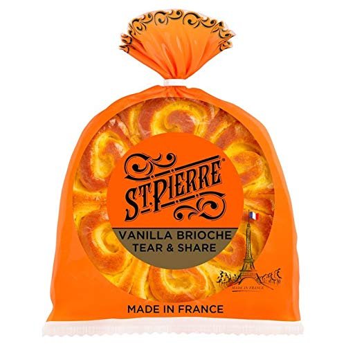 St Pierre Vanilla Brioche Tear & Share 500g Each | Great for sharing with family and friends | Suitable for vegetarians (3 Packs)