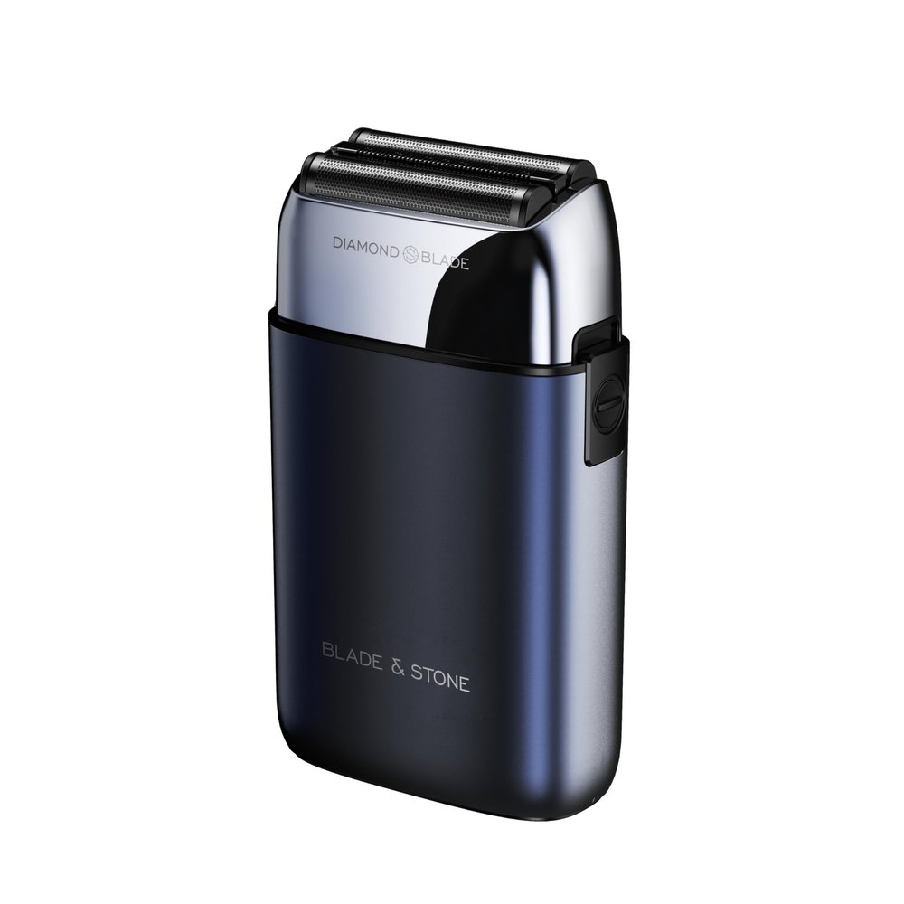 Blade & Stone PS501 Foil Shaver for Men  Dual Foil Cordless Shaver with Graphene-X Blades and 8000 RPM Digital Motor  All-Metal, Rechargeable Wet and Dry Razor  Dark Night