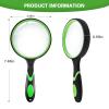 10X Magnifying Glass, Magnifying Glass for Reading with Cleaning Cloth, 75MM Magnifying Lens with Non-Slip Soft Handle for Seniors Book Newspaper Reading and Kids Nature Hobby Exploration view 2