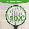 10X Magnifying Glass, Magnifying Glass for Reading with Cleaning Cloth, 75MM Magnifying Lens with Non-Slip Soft Handle for Seniors Book Newspaper Reading and Kids Nature Hobby Exploration view 3