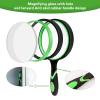 10X Magnifying Glass, Magnifying Glass for Reading with Cleaning Cloth, 75MM Magnifying Lens with Non-Slip Soft Handle for Seniors Book Newspaper Reading and Kids Nature Hobby Exploration view 4