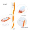 5 Pcs Orthodontic Toothbrush Double-Ended Interspace Brush V-Trim Brush for Brace and Teeth Detail Cleaning, Type B view 2