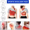 2 PACK Sports Shoulder Brace for Men and Women, Shoulder Supports Elastic Compression Wrap Strap for Torn Rotator Cuff Support,Tendonitis, Dislocation,S-Grey view 4