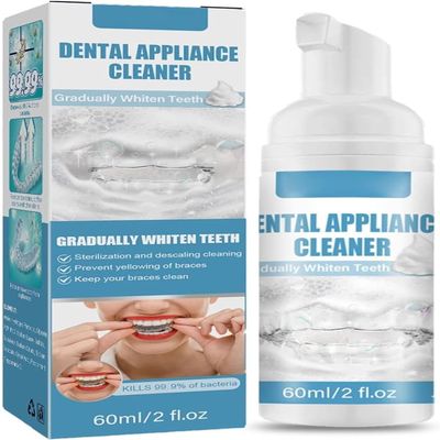 sjfscqr Dental Foam Braces Cleaner Cleaning Foam for Cleans,Whitens Teeth & Fights Bad Breath Tooth Stain Removal Serum,Oral Appliance Cleaner
