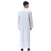 Adhdyuud Men Ramadan Robe Islamic Kaftan Thobe Long Sleeves Arab Muslim Middle East Crew Neck Dubai Zip Abaya beige XXL view 3