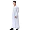 Adhdyuud Men Ramadan Robe Islamic Kaftan Thobe Long Sleeves Arab Muslim Middle East Crew Neck Dubai Zip Abaya beige XXL view 4