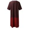 Adhdyuud Men Summer Islam Kaftan Muslim Kaftan Robe Loose Moroccan Embroidered Abaya Thobe Dark Blue 1 XXXL view 4