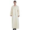 Adhdyuud Mens Long Sleeve Eid Ramadan Robe Saudi Arab Thobe Abaya Middle East Islamic Muslim Kaftan Black XXL view 4
