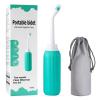 Brigtviee Upside Down Peri Bottles for Postpartum Care, Perineal Bottle for Women Menstrual Cleansing, Portable Bidet for Travel, with Dual Nozzles and Retractable Conduit, 16.9oz/500ml,Green view 1