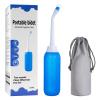 Upside Down Peri Bottles for Postpartum Care, Perineal Bottle for Women Menstrual Cleansing, Portable Bidet for Travel, with Dual Nozzles and Retractable Conduit, 16.9oz/500ml,Blue view 1