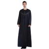 Adhdyuud Men's Muslim Jubba Thobe Ramadan Classic Plain Robe Saudi Arabia Islam Dubai Turkey Daily Kaftans black M view 1