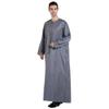Adhdyuud Men's Muslim Jubba Thobe Ramadan Classic Plain Robe Saudi Arabia Islam Dubai Turkey Daily Kaftans black M view 2