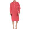 Adhdyuud Men Eid Mubarak Kaftan Arabic Casual Knee-Length Pocket Muslim Robes Turkey Jubba Thobe white M view 3