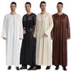Adhdyuud Men Muslim Kaftan Robes Pakistan Traditional Long Jubba Thobe Morocco Turkish Dubai Islam Abaya black S view 4
