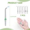 7 Pack Replacement Tips for Waterpik Flosser Plaque Seeker Brush Heads Plaque Remove Bristles Compatible with Waterpik and Other Oral Irrigators for Cleaning Tooth Implants Crowns and Bridges view 2