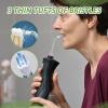 7 Pack Replacement Tips for Waterpik Flosser Plaque Seeker Brush Heads Plaque Remove Bristles Compatible with Waterpik and Other Oral Irrigators for Cleaning Tooth Implants Crowns and Bridges view 3