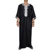 Adhdyuud Men Muslim Jubba Kaftan Thobes African Arabic Dubai Kaftan Abaya Islamic Saudi Arabia Robes Black 4XL view 3