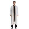 Adhdyuud Men's Muslim Middle East Long Sleeves Robe Arab Stand Collar Emborider Dubai Islamic Kaftan Thobe white M view 1