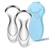 RONAVO Tongue Scraper Tongue Cleaner (2024) Tongue Scraper for Adults Portable Storage Tongue Coating Removal Bad Breath Care Metal Tongue Scraper with Blue Carrying Case view 1