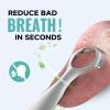 RONAVO Tongue Scraper Tongue Cleaner (2024) Tongue Scraper for Adults Portable Storage Tongue Coating Removal Bad Breath Care Metal Tongue Scraper with Blue Carrying Case view 2