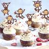 Cyodoos 24Pcs Monkey Cupcake Toppers for Forest Themed Cupcake Baby Shower Kids Birthday Party Cake Decorations Supplies view 2