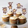 Cyodoos 24Pcs Monkey Cupcake Toppers for Forest Themed Cupcake Baby Shower Kids Birthday Party Cake Decorations Supplies view 4