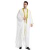 Adhdyuud Men Arabic Islamic Robe Kaftan Casual Muslim Moroccan Striped Middle East Long Caftan Thobe khaki9 XL view 3