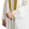 Adhdyuud Men Arabic Islamic Robe Kaftan Casual Muslim Moroccan Striped Middle East Long Caftan Thobe khaki9 XL view 4