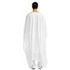 Adhdyuud Men Muslim Arabic Embroidery Long Sleeve Chiffon Robe Dubai Turkey Abaya Cardigan Patchwork Kaftan White M view 4