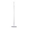 2 in 1 Floor Brush Scrubber with Long Handle Rotating Grout Brush Scrape V Shape Scrub Brush with Squeegee Deck Scrubber Brush for Deck Bathroom Kitchen (White) view 1