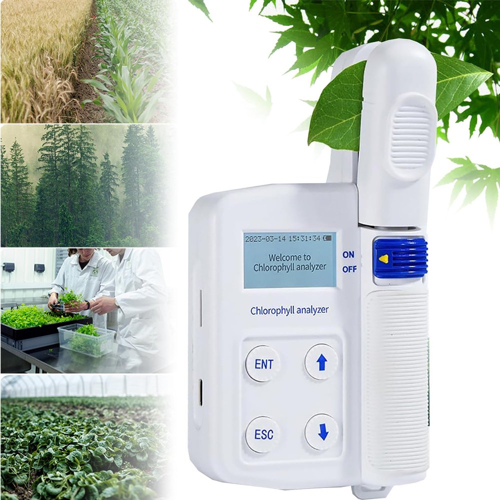 YEHOZZ Plant Chlorophyll Analyzer, Plant Tester&Analyzer Handheld, 0.0-99.9 SPAD High Precision, 0.8s Fast Measurement, 16GB Big Storage Capacity, for Measure Chlorophyll Content of Plants,YT-YD
