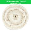 150 x Pedal Bin Liners Tie Handle White 100% Recycled Plastic Strong & Reliable for Kitchen Everyday & Commercial Use - Capacity - 35 Litre view 3